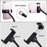 Wholesale 2 in 1 - 360 Degree Mobile Phone Holder Stand Long Arm Flexible Desktop Clip Bracket Photography 3 Modes Dimmable LED Selfie Light for TIK Tok YouTube Video Photo Live Stream Makeup (Black)